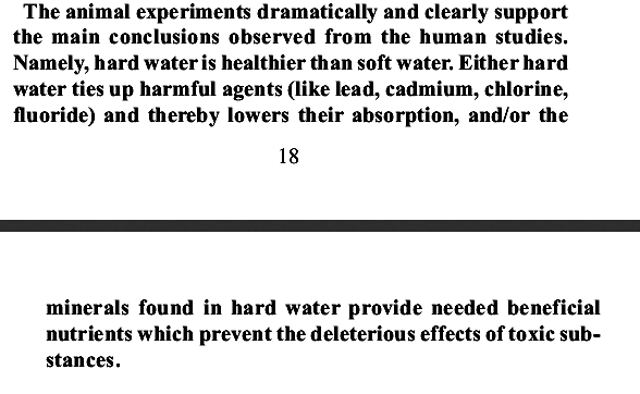 Nước uống còn khoáng chất không chỉ cần thiết cho cơ thể hấp thụ mà còn có khả năng hạn chế hấp thụ các độc tố khác(nếu có)- Do cơ chế ưu tiên hấp thụ canxi - magie. Trích healthy water